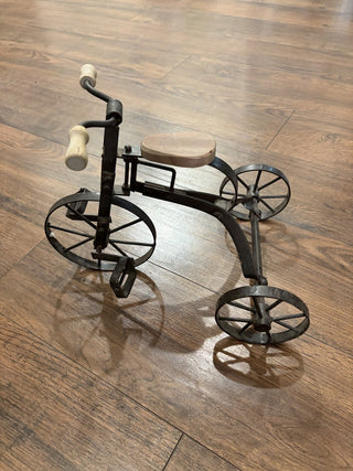 Vintage Handcrafted Wrought Iron/Wood Tricycle RCD