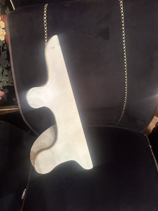 Corner 2 shelf unit White wooden farm house shelf #62 VV MTS|146346