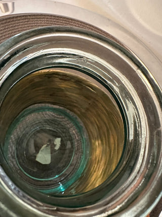 Jar Green Glass Straw Cork 7inch  MTS|83754