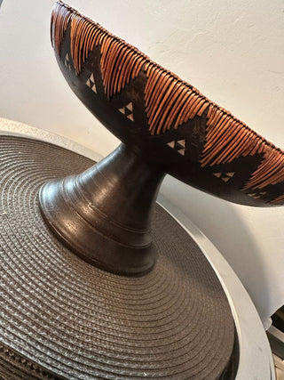 Bowl Pedestal Wood Inlay MTS|78703