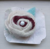 Wool Felted Rose Brooch 9