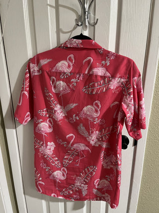 Men's Small Pink Flamingo Hawaiian Shirt Designed in Italy RCD|158760
