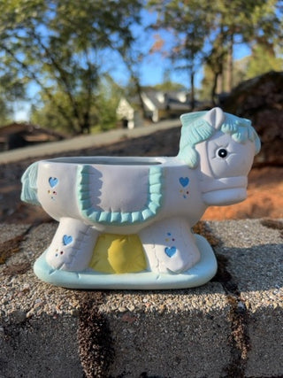 Vintage My Neil Horse Baby Boy Planter Vase Figure