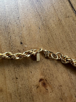 Vtg. Gold braided chain Monet MTS|68578