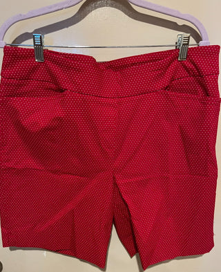 Hillary Radley Red Polka Dot Shorts (XL) RSV|82412