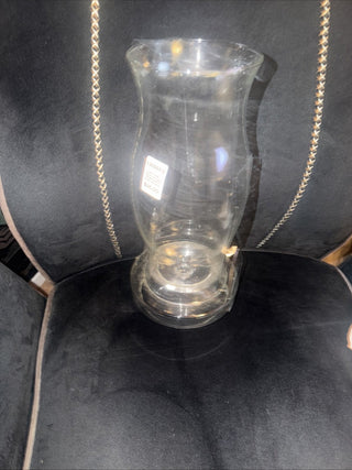 Clear Glass 2 Piece Hurricane Shade Dome Globe Oil lamp Candle holder #62 VV MTS