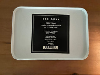 Rae Dunn Recipe Box     MTS