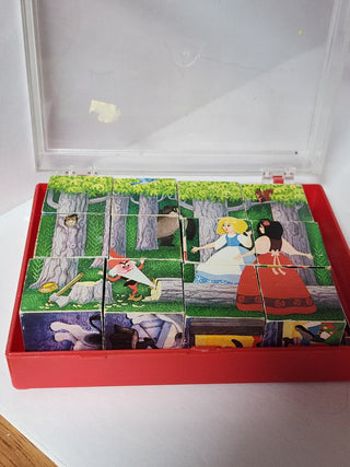 Vtg Wood Fairy Tale Block Puzzle   MTS