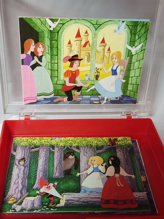 Vtg Wood Fairy Tale Block Puzzle   MTS