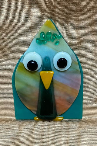 Art Glass Owl Magnet RSV