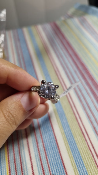 Costume ring with huge CZ Sz7|68325