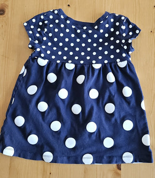 B&W Polkadot Dress, sz 4T, Carters, 100% cotton, RSV|119068