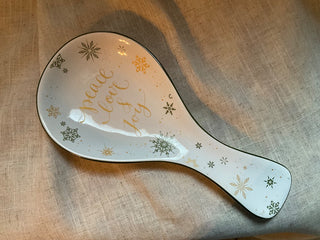 Peace Love Joy ceramic spoon rest MTS|133709