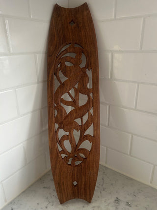 Wooden Wall Hanging with Floral Design   MTS