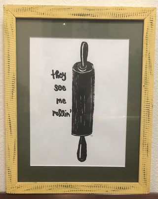 They See Me Rollin’ Print Yellow Frame MTS