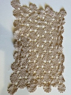 #2221 Beige Crochet Rectangular Doily RSV|99647