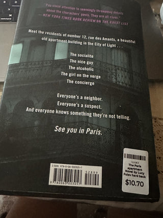 The Paris apartment Novel by Lucy Foley hard back #62 VV MTS|75527
