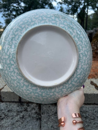 12.5” wide vintage sponge ware bowl