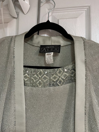 Women's Size 6P Beaded Mother of Bride/Groom Dress w/Jacket Sage Green RCD