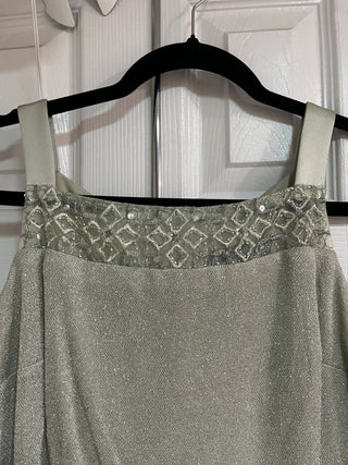Women's Size 6P Beaded Mother of Bride/Groom Dress w/Jacket Sage Green RCD