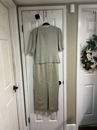 Women's Size 6P Beaded Mother of Bride/Groom Dress w/Jacket Sage Green RCD
