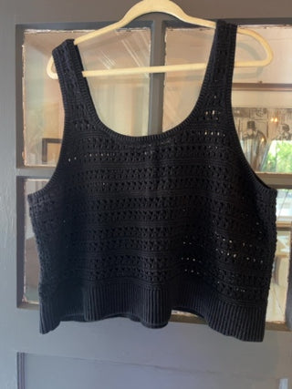 Old Navy Cropped Open-Knit Sweater Tank Top Size 3X
