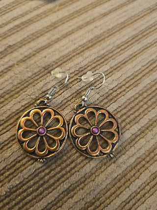 Copper Daisy Earring