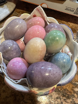 Vintage Marble Alabaster Italy Easter Egg MTS