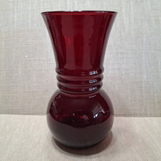 Vintage Anchor Hocking Ruby Glass Vase MTS|124113