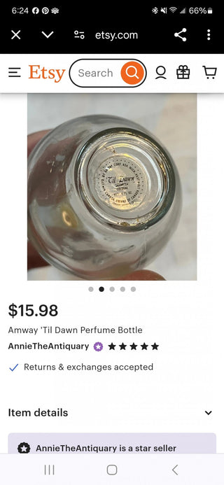 Amway of Canada "Til Dawn" Cologne Decanter RCD