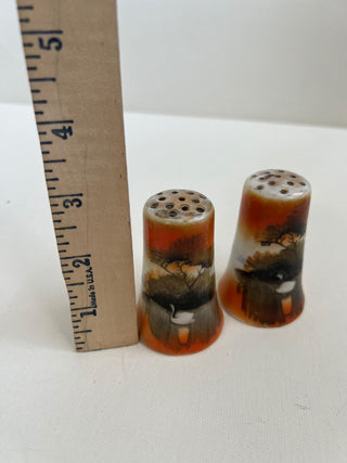 Vintage ceramic orange swan s&p shakers RSV