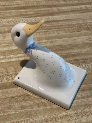 6"x4" Vtg Ceramic Goose Wall Hook Hanger--SP MTS