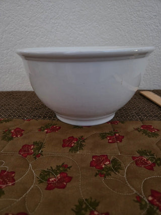 Vintage White Ironstone Mixing Bowl, RCD|108499