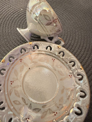 Teacup Petite cup/saucer ALSI Footed Luster MTS