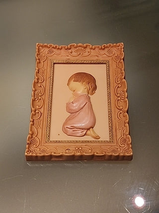 Vtg Praying Girl Wall Art RSV|66248