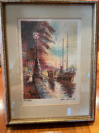 VNTG John Speirs Lithograph "London" Signed~MTS|114590