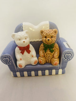 Teddy bears on a couch salt & pepper shakers RCD|49567