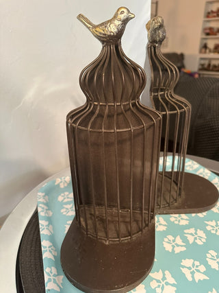 Birdcage Bookends Metal MTS|76282
