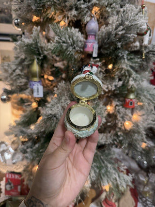 Small Vintage Snowman Trinket Box|137408