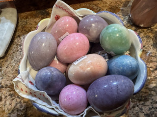 #62 VV Vintage Marble Alabaster Italy Easter Egg MTS|61329