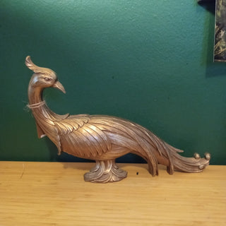 MW Vintage Syroco Gold Gilt Peacock Short|77315