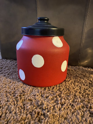 Minne Mouse painter glass container