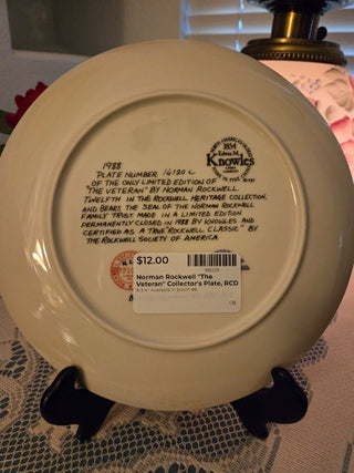 Norman Rockwell "The Veteran" Collector's Plate, RCD