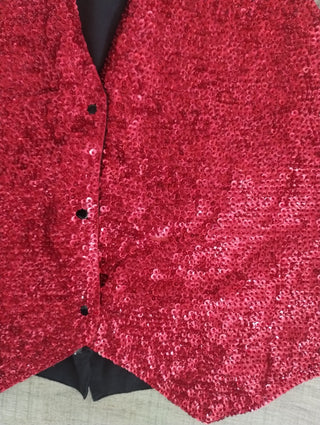 Men's XL Red Sequin Vest|60584
