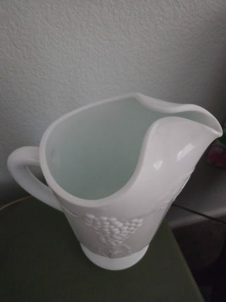 Indiana Milk Glass Colony Harvest Grape Pitcher, RCD|110070