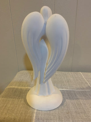 9" White/gold ceramic Angel|127018