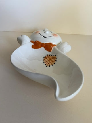 Hallmark Ghost Candy Dish with Patchwork Heart