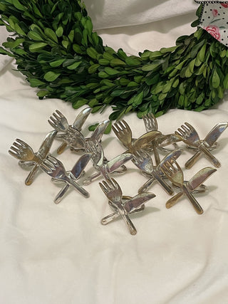 Pier 1 Import Silver Plated Napkin Rings - Set of 10 - RCD|101335