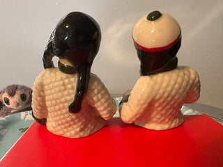 Oriental Asian Sisters PAIR Sitting 1942-1956 circa MTS
