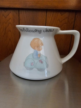Precious Moments "I'm Following Jesus" Mug. 1986